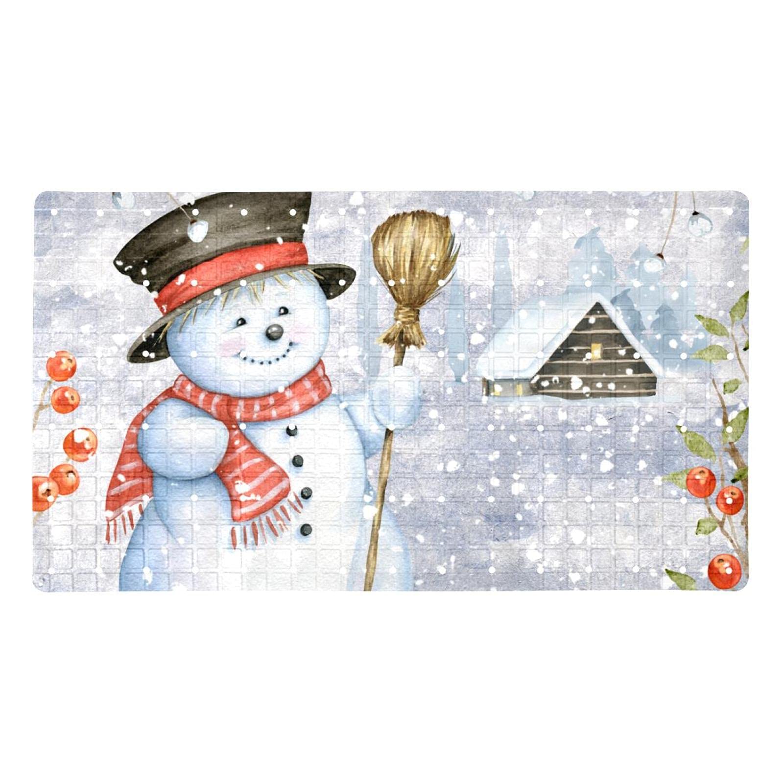 Alfombra de ducha de muñeco de nieve para baños infantiles y aseo seguro de mascotas