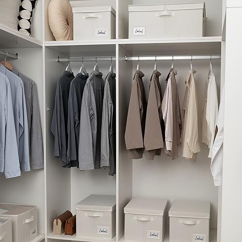 Miniatura 2 de GRANNY SAYS Contenedores de almacenamiento grandes con tapas, cajas de almacenamiento decorativas con tapas dobles, organizador de armario