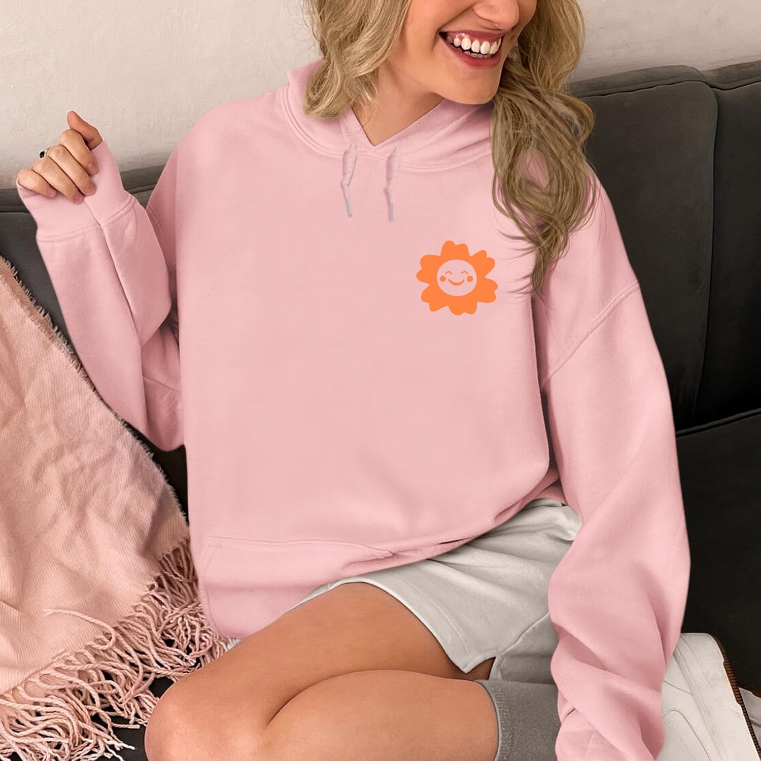 Sulayesh Cute Graphic Hoodies for Teen Girls Aesthetic Preppy Sweatshirts Inspirational Letter Slogan Loose Fit Pullover Tops
