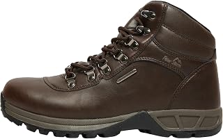 Men’s Rivelin Waterproof Walking Boots with High Traction Rubber Sole & Speed Laces, Breathable, Lightweight, Cushioned & Durable Footwear, Ideal for Camping, Outdoors, Hiking & Trekking