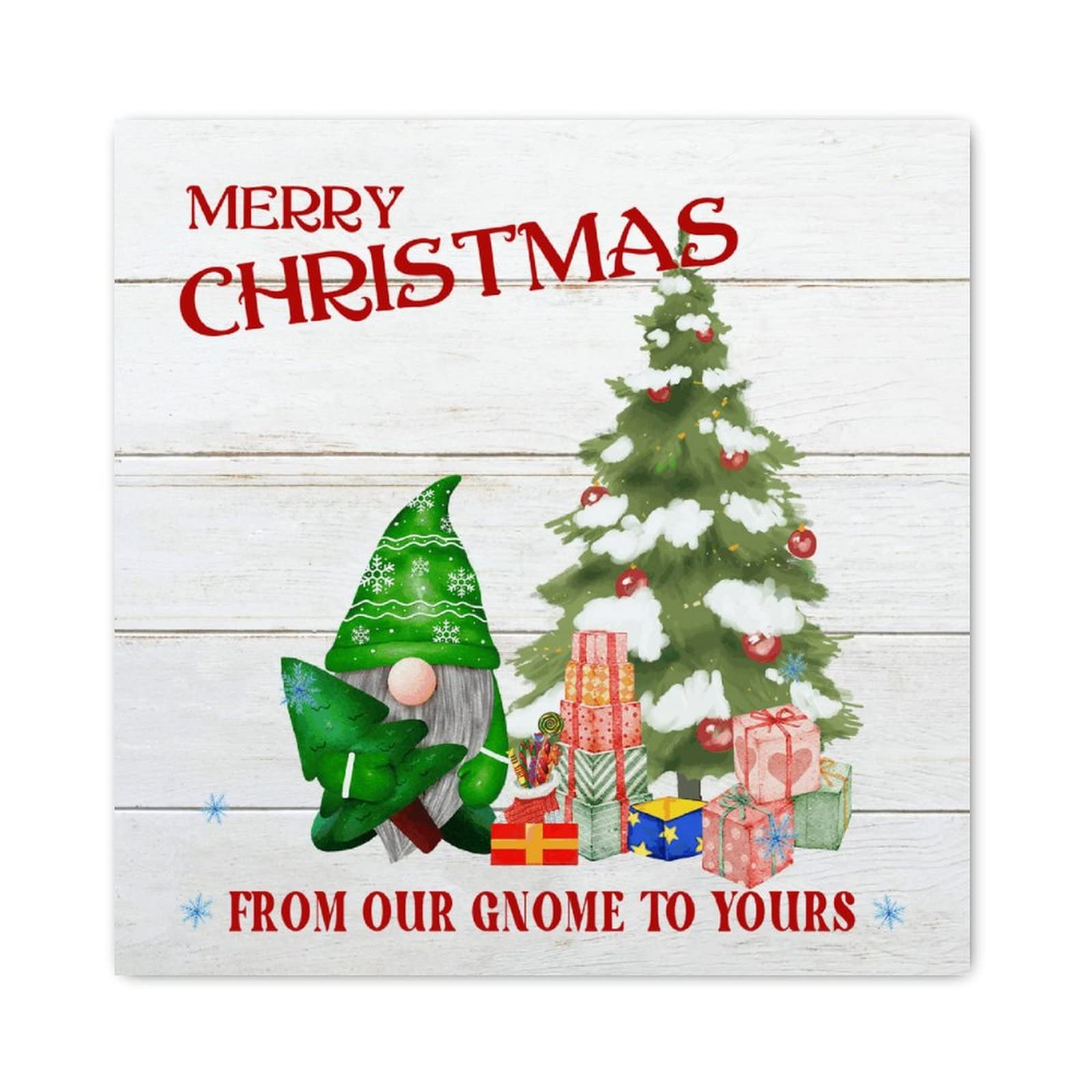 Plaque en bois de Noël au design rétro haut de gamme, tableau mural chrétien 30,5 cm