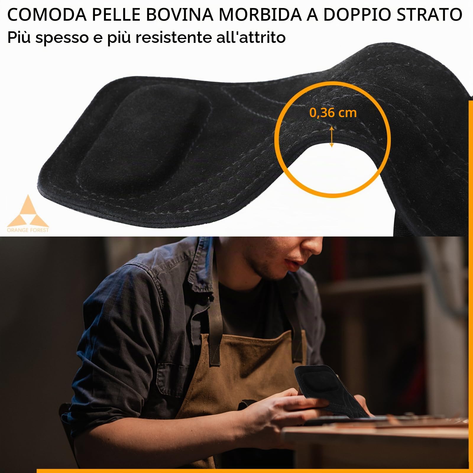Cinghia da polso per sollevamento pesi con doppio strato in pelle, imbottitura in neoprene, impugnature per sollevamento pesi, sollevamento pesi, per uomini e donne (coppia)