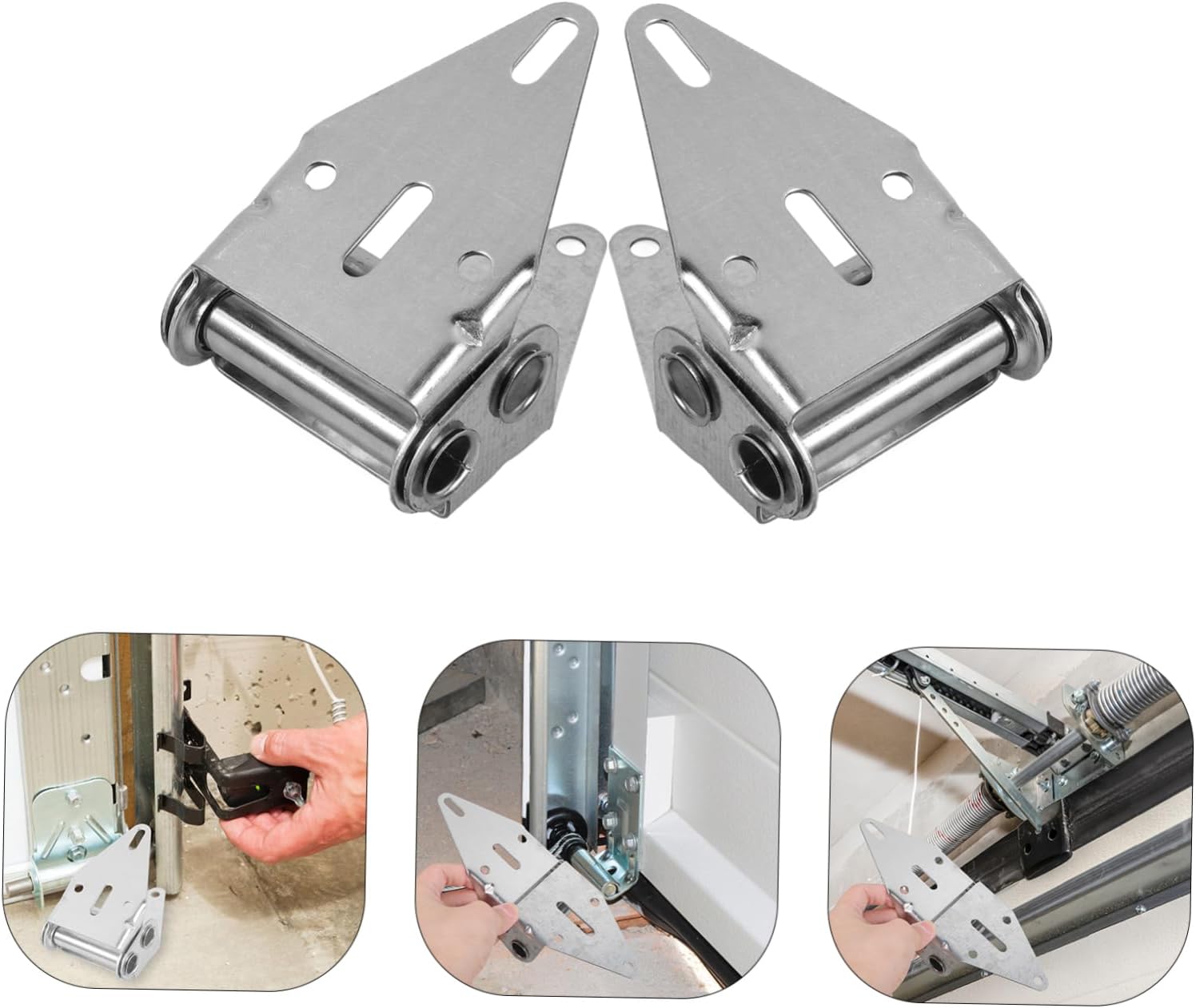 jojofuny 6pcs Residential Garage Door Hinges Material Easy to Install Fit for Home Garage Doors Heavy Duty Design for Performance