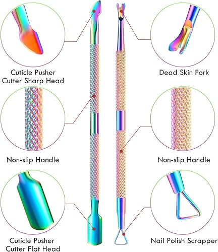 Miniatura 9 de Cortador de cutículas, cortador de cutículas duradero, cortaúñas de uñas de acero inoxidable, tijeras de cutícula de acero inoxidable, herramientas