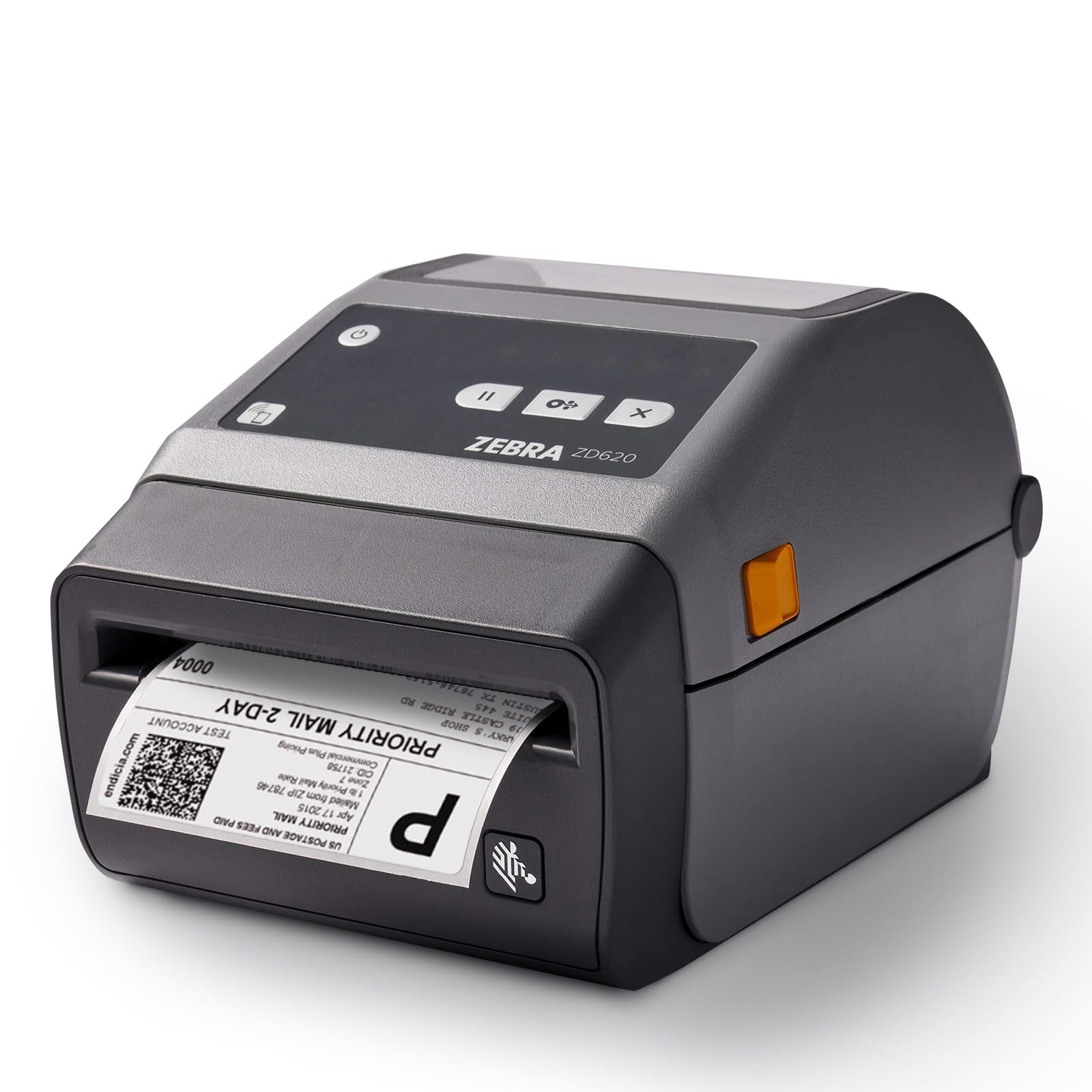 Zebra ZD620d Bezpośrednia termiczna drukarka biurkowa 203 dpi szerokość druku 10 cm z obcinaczem Bluetooth i Ethernet szeregowy USB | ZD62042-D21F00EZ