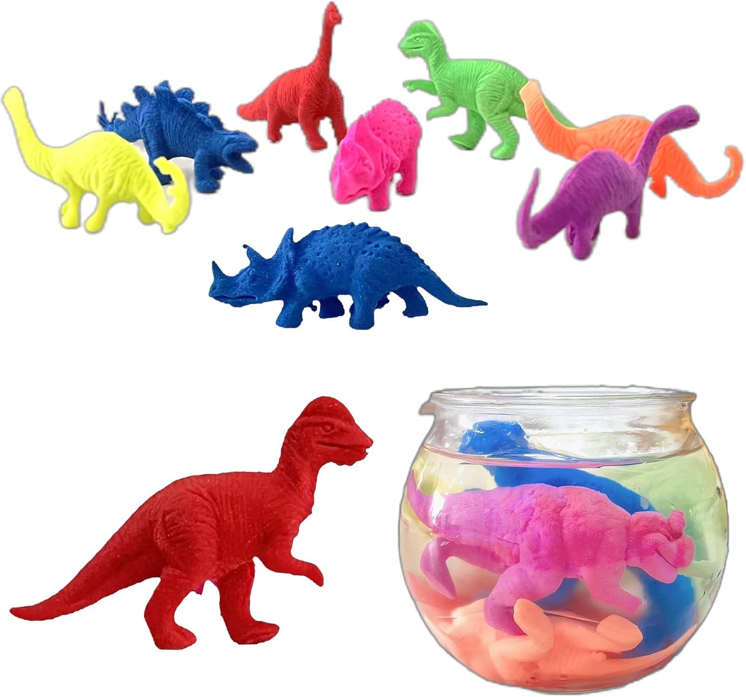 Water Growing Dinosaurs - 50 Pack, Individually Wrapped Favors, Expandable Animals Toy - Party Supplie