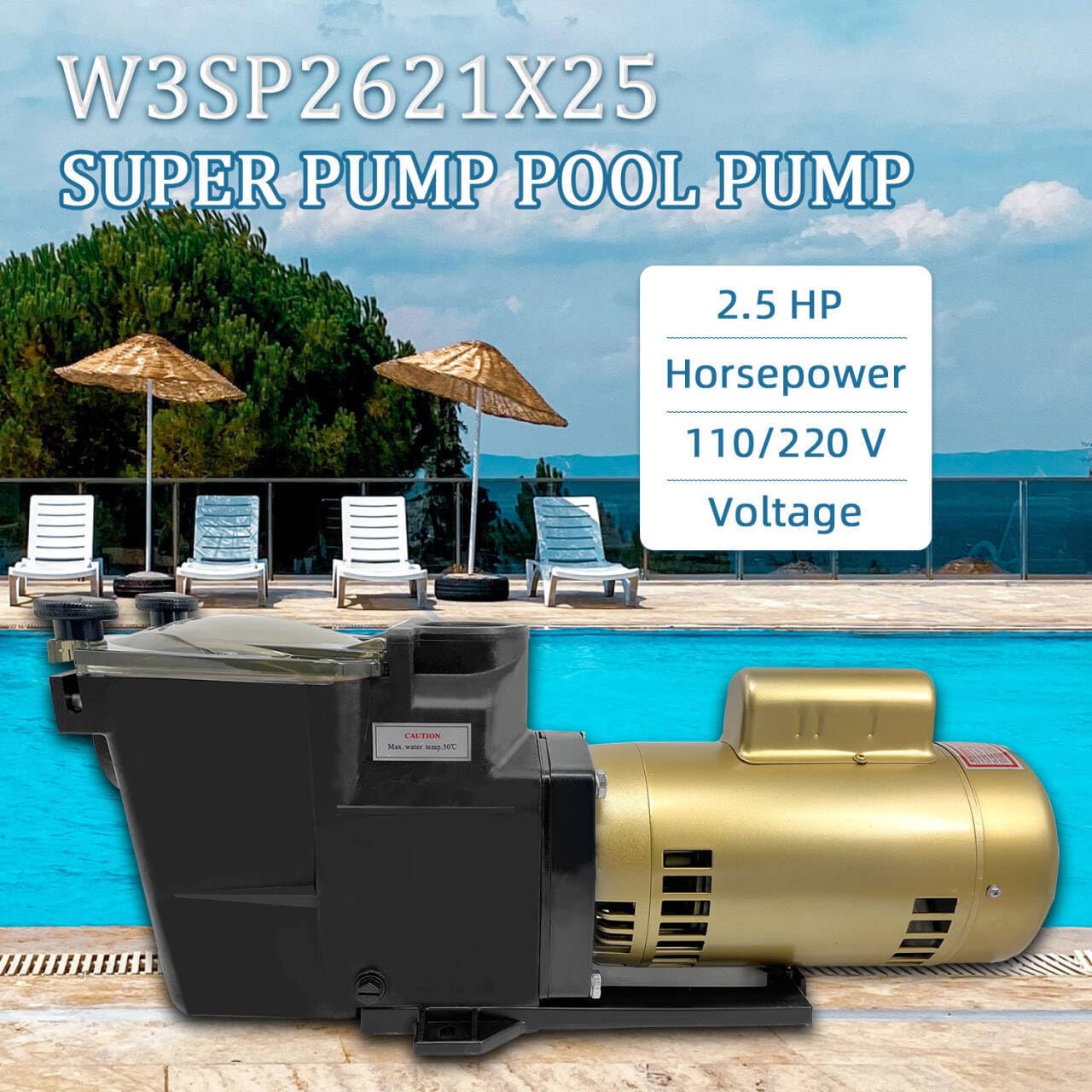 W3SP2621X25 Motore Pompa Piscina 2.5HP