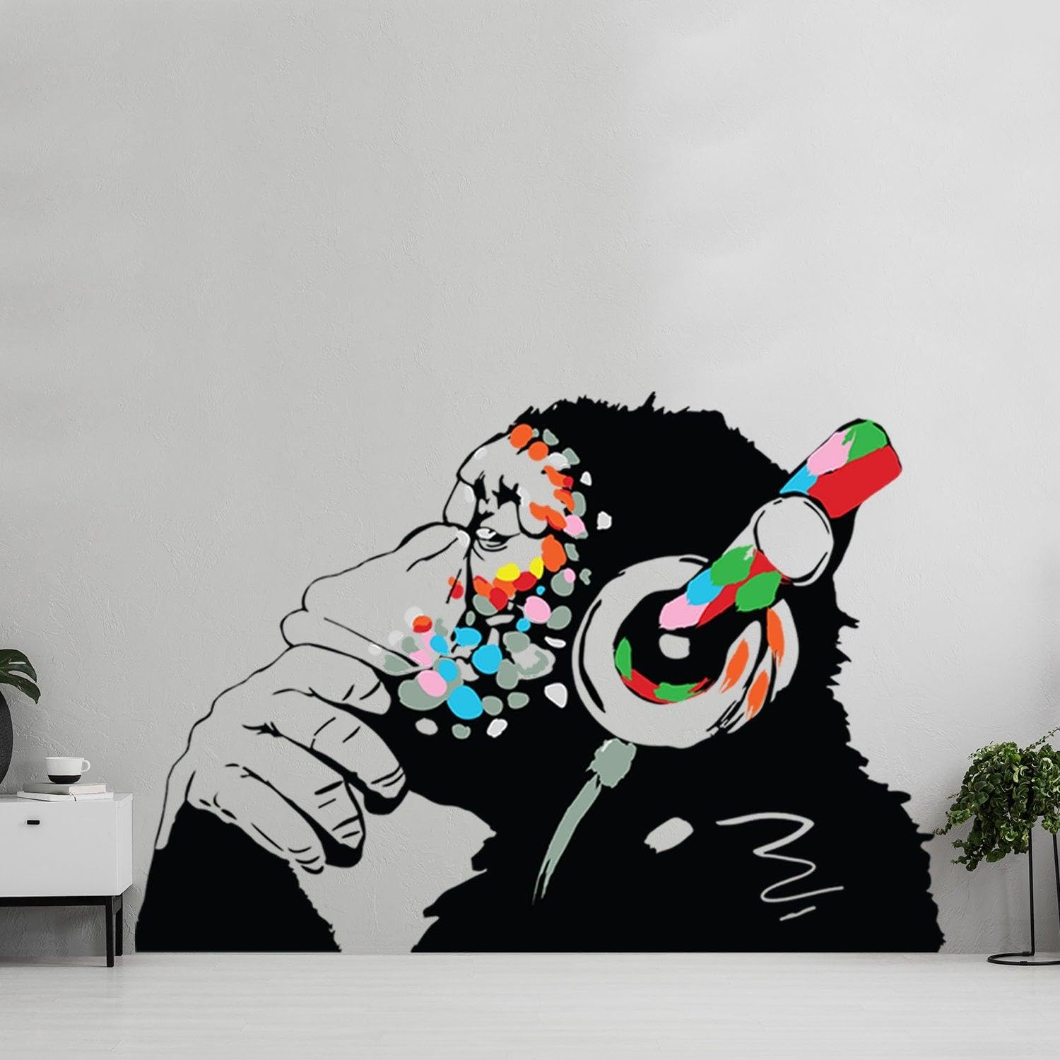 Adesivo da parete con musica, regalo per amanti della musica, 47 x 33 cm