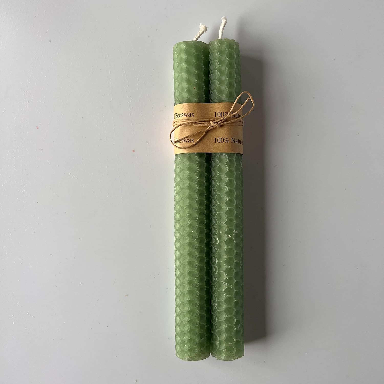 100 Pure Beeswax Dinner Candles, Subtle Honey Smell, Gift for Her, 10