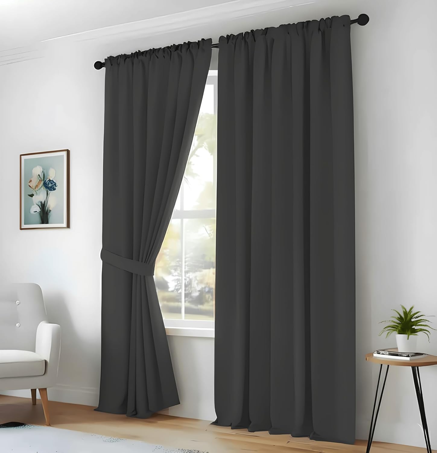 Buy Good Touch Blackout Curtains 7 Feet Long Set of 1 - Gray | Light