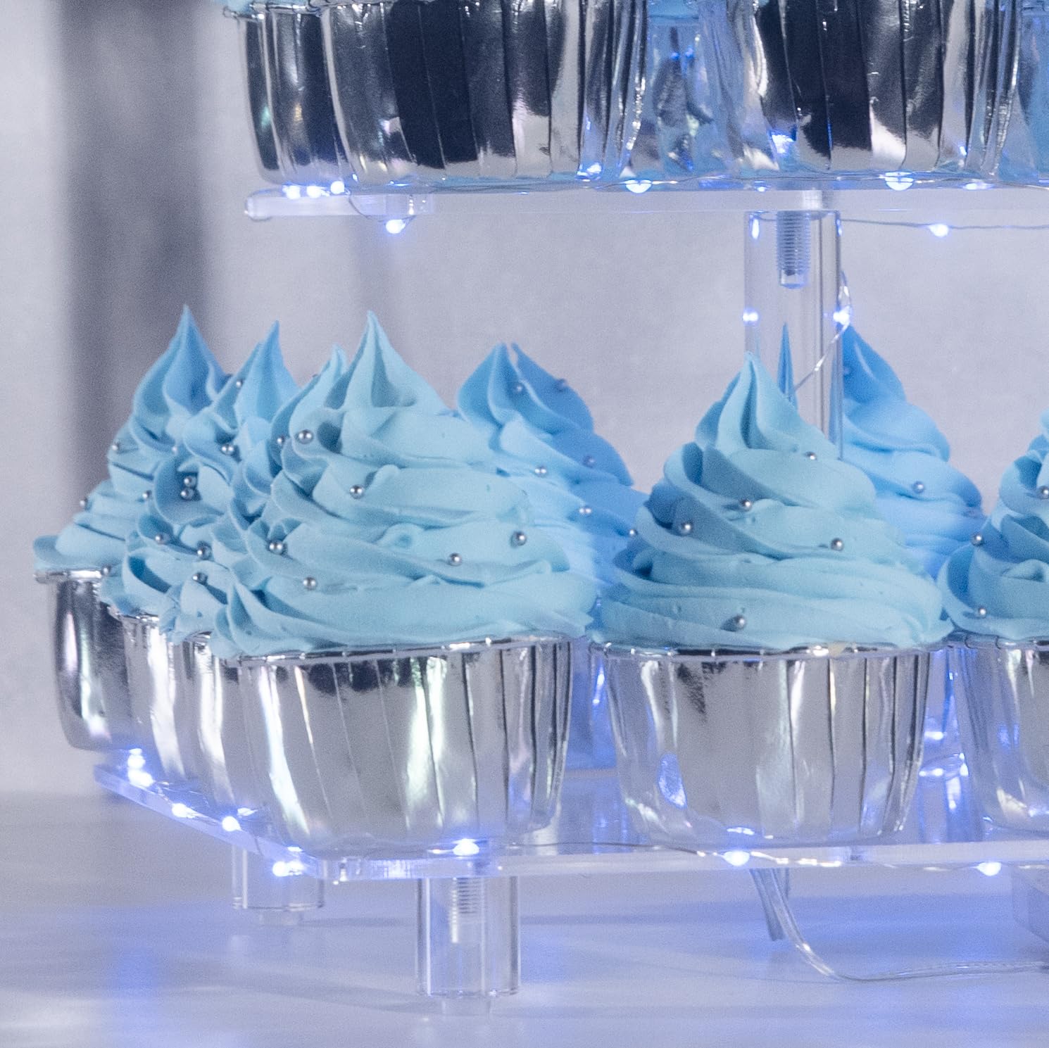 Présentoir à cupcakes (bleu, 5 étages)