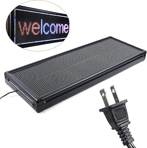 Miniatura 3 de Guaopom 40 x 15 LED signo de desplazamiento LED, señal de desplazamiento LED de tres colores, tablero de visualización digital de tecnología SMD por
