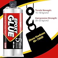 Vista 5 de Pegamento Epoxy de 5 Minutos, Adhesivo Epoxy de Curación Rápida de 3.4oz para Metal, Plástico, Vidrio, Madera, Cerámica y Más, Pegamento