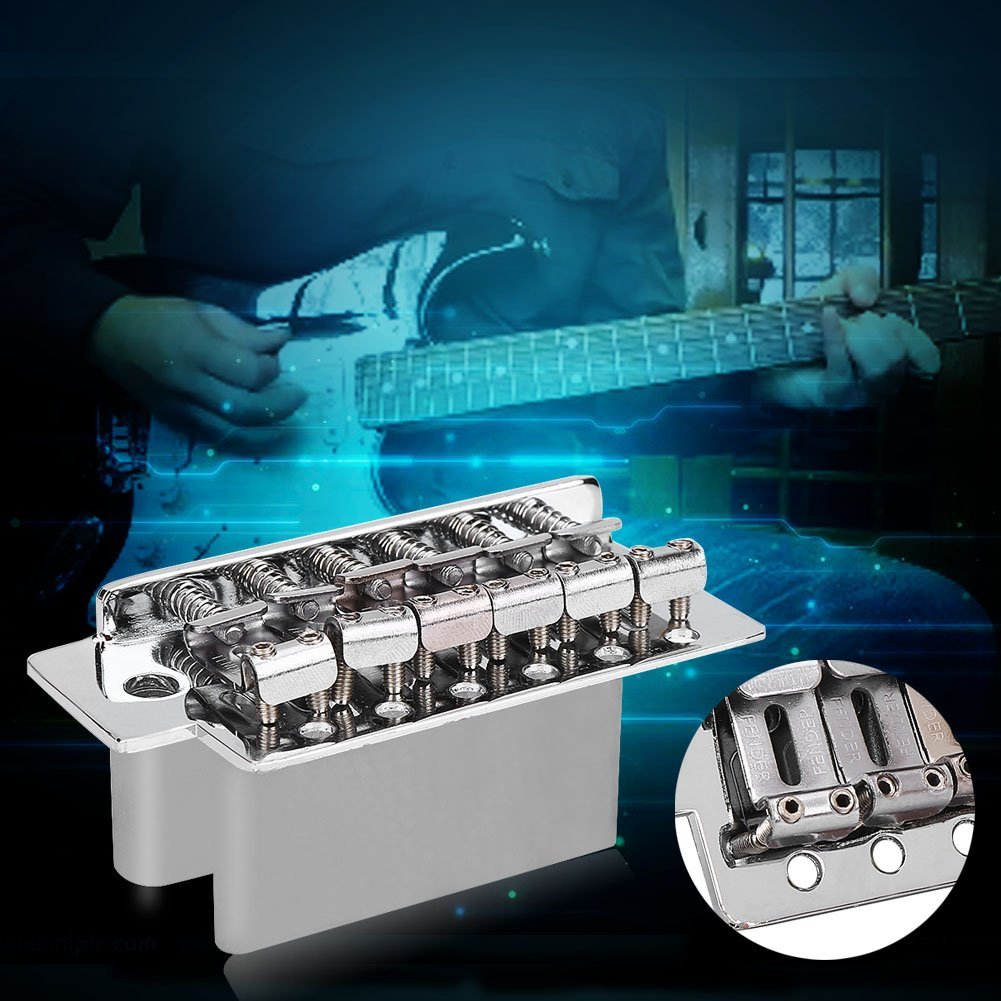 Alomejor Mostek do gitary Tremolo zestaw zestaw 6 strun mostek tremolo do części do gitary elektrycznej