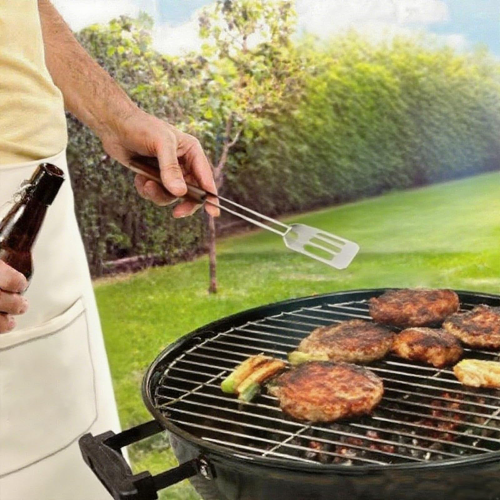 Bardzo gruby okrągły ruszt do grillowania ze stali nierdzewnej 30/35/40 cm, idealny na kemping, piknik, do ogrodu, akcesoria do grilla, idealne do grillowania