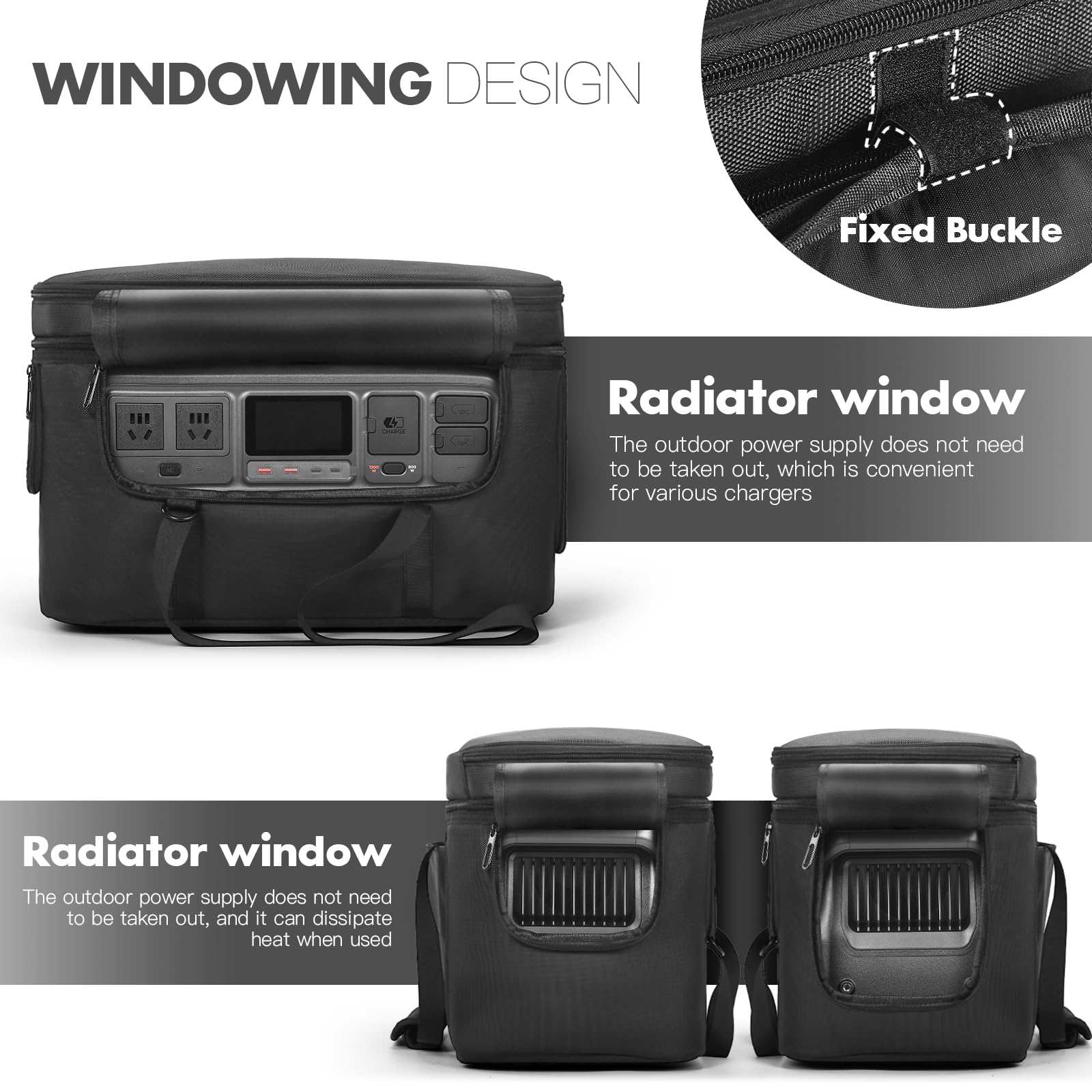 DJI Power 1000 V2 Power Station Custodia da Trasporto Borsa da Viaggio con Tracolla e Tasche
