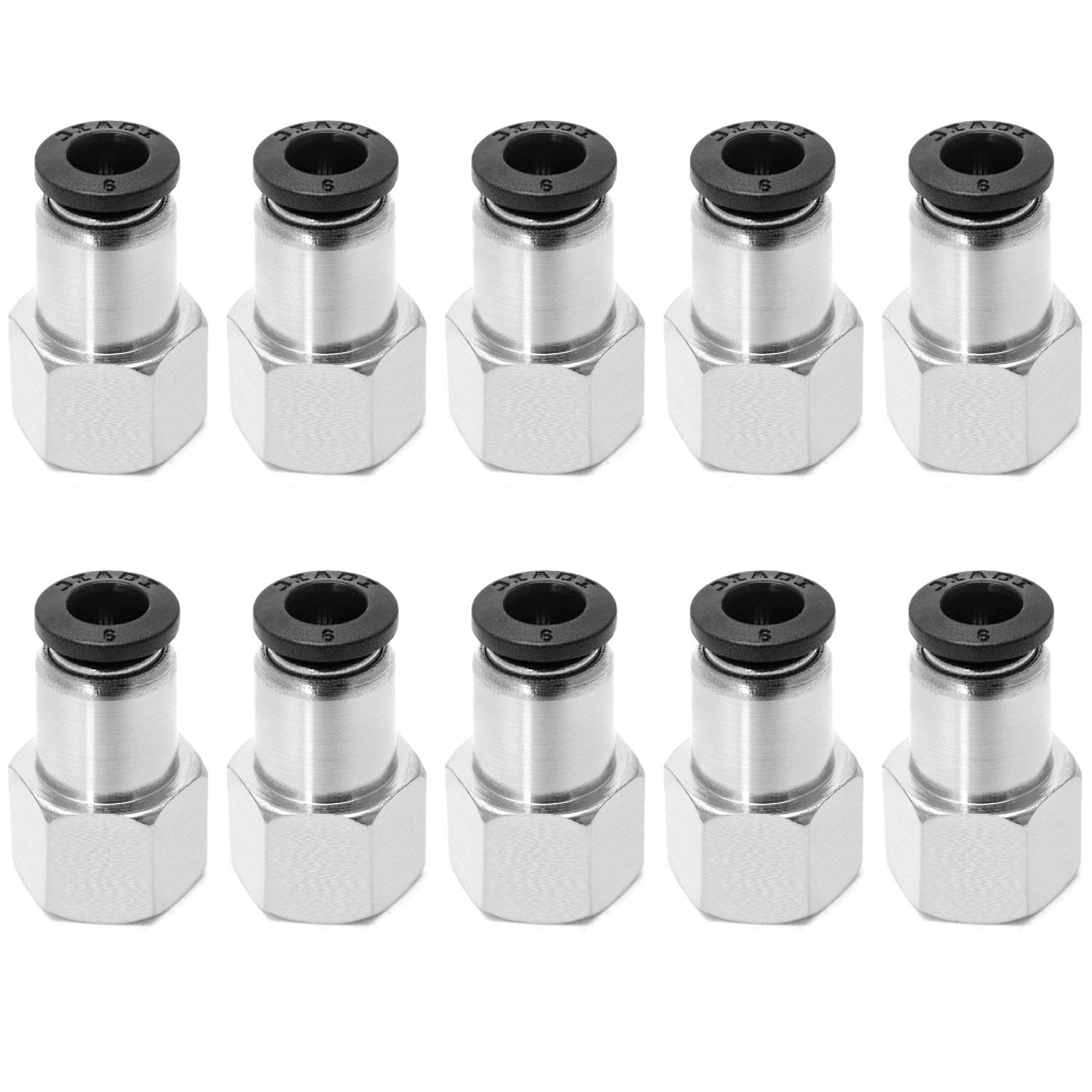 Buy QWORK 10 Pack Pneumatic Push to Connect Air Fittings, 1/4 Inch
