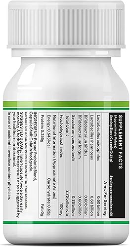 Miniatura 8 de INLIFE Suplemento prebiótico y probiótico para la salud intestinal Bacterias Lactobacillus Probióticos para mujeres y hombres - 60 cápsulas