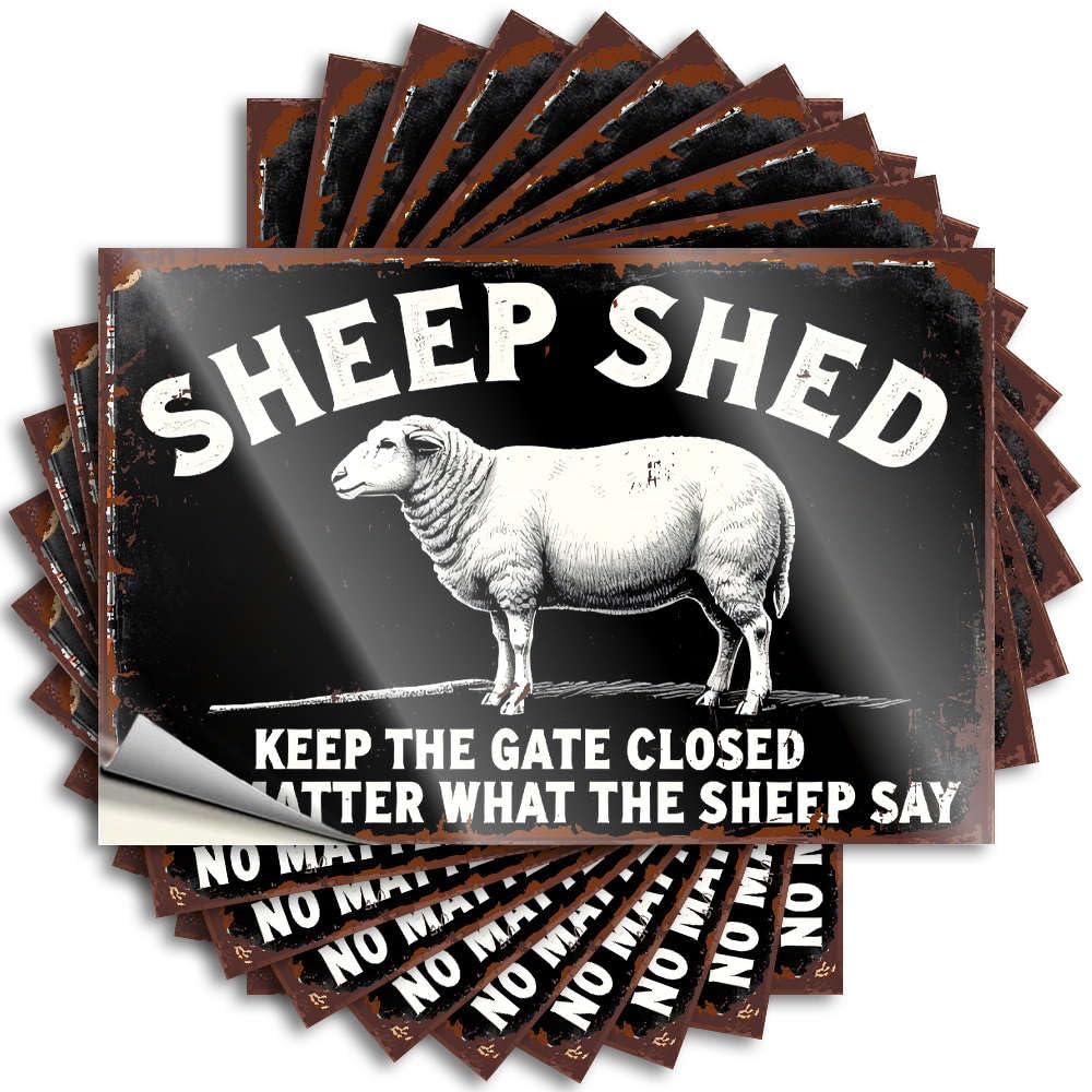 Half, Decal Case Sheep Shed Keep The Gate Closed No Matter What The Sheep Say | Silicone Man Cave Accessories(12X18CM)