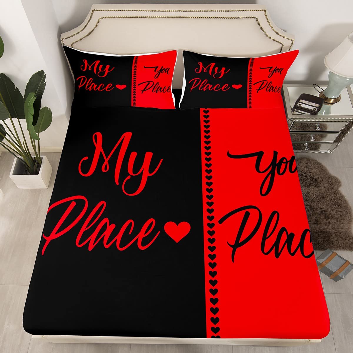 Couple Wedding Sheets Best Gifts For Husband And Wife,Red