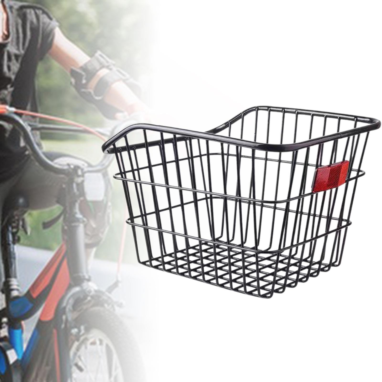 QSTDGVPW Bicycle Bike Metal Wire Rear Storage Basket Cargo Container Accessories for Cycling Bikes