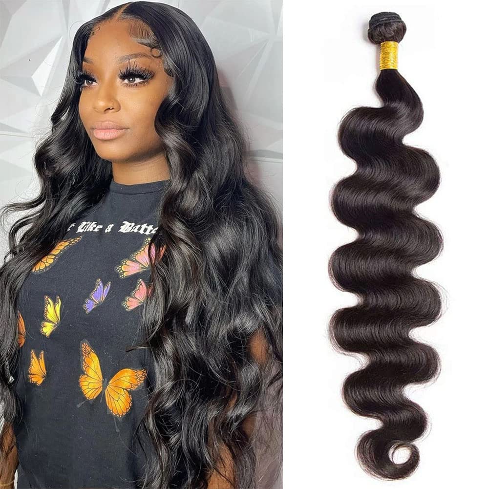 10A Brazilian Body Wave 1 Bundle 10 Inch Single Bundles Human Hair Body Wave One Bundle 100% Unprocessed Remy Virgin Human Hair Weave Bundles 1B