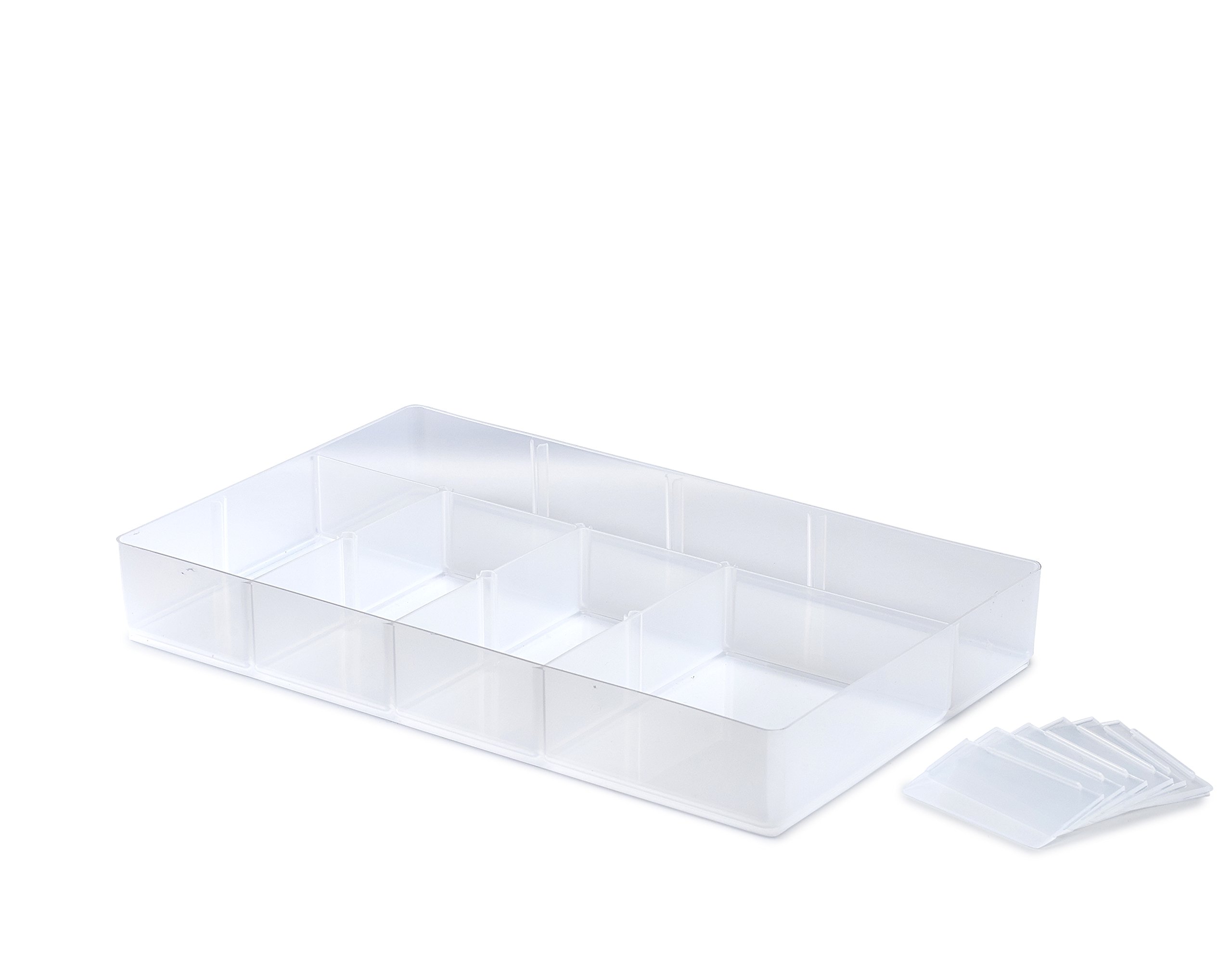Whitefurze Insert Tray with Silver Clamp for 5 - 10 Litre Allstore Boxes, Plastic, Natural, Small