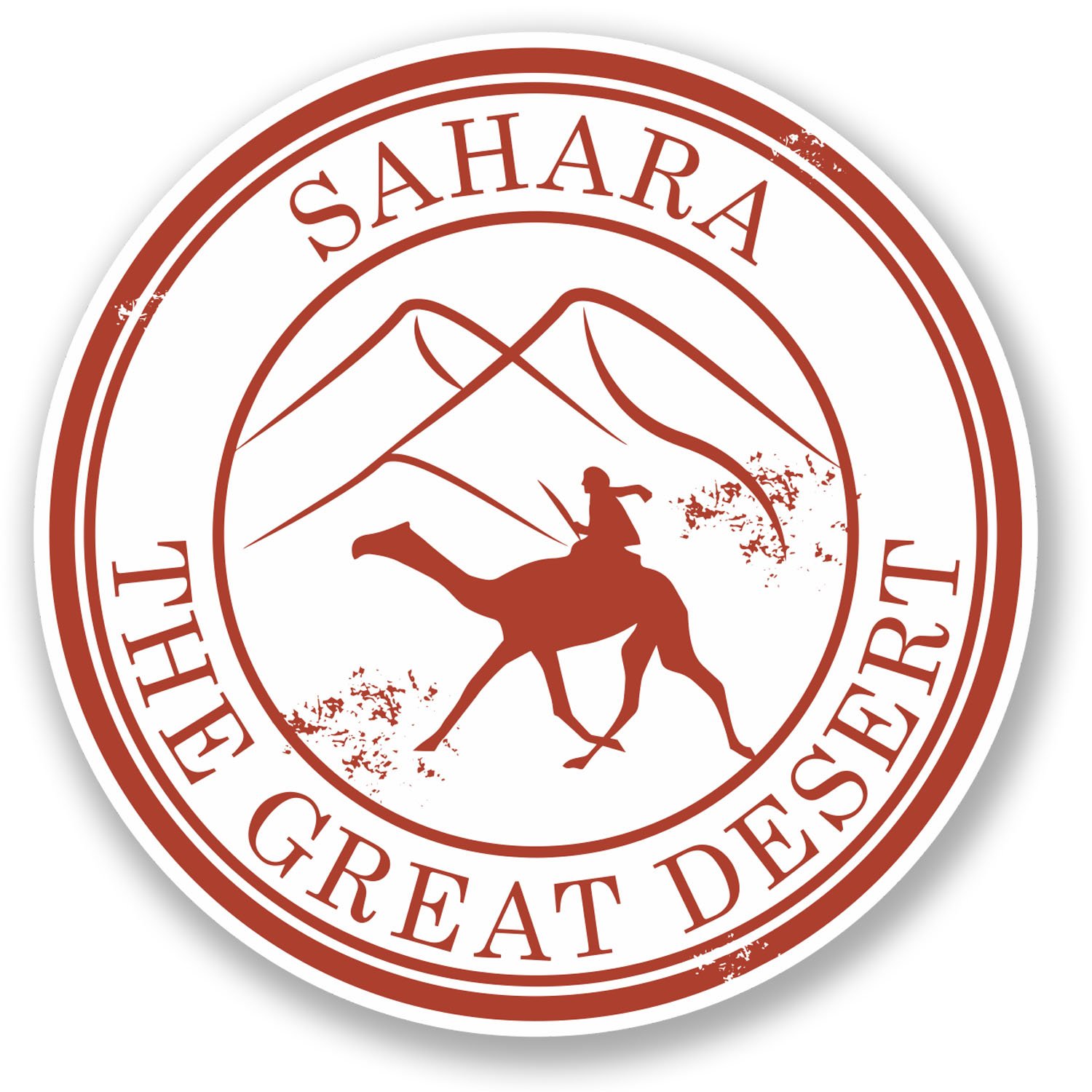 2 x Sahara Desert Vinyl Sticker Decal Bike Laptop Travel Luggage Tag Gift #4745 (10cm x 10cm)
