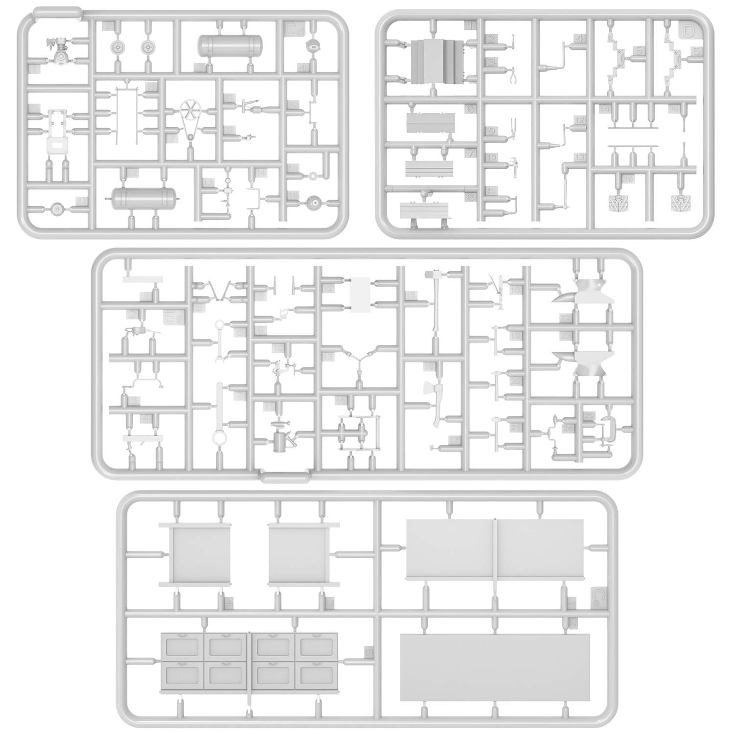 Plastic Model Kit Garage 1/35 Scale Diorama Accessories