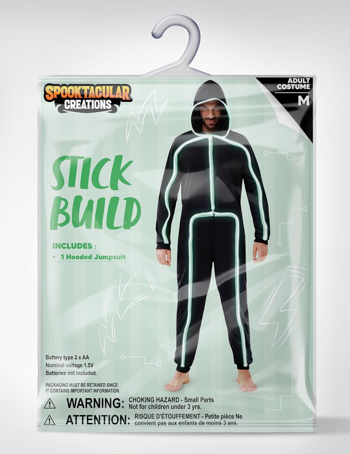 Spooktacular Creations Halloween Adult Glow in The Dark Costume, Unisex Led Costume for Halloween Party 2025