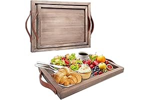 Geevon Rustic Wood Serving Tray: Enhance Rustic Charm in Your Home