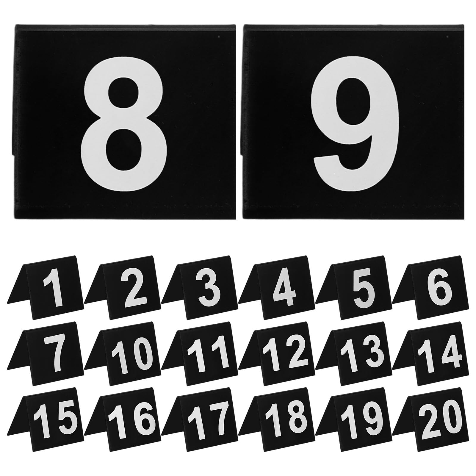 Numéros de table en acrylique NUOBESTY double face pour réception - 8