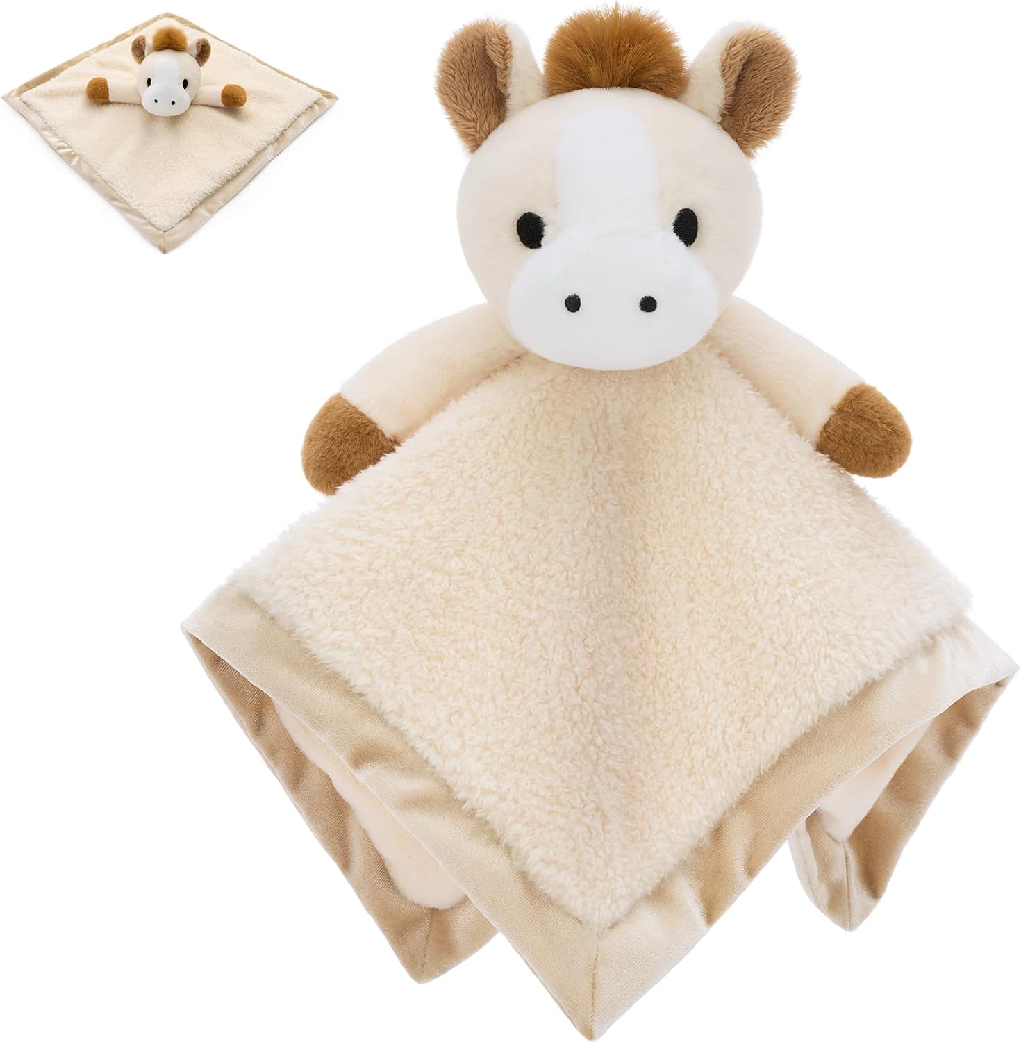Pony Loveys for Babies 14" Baby Security Blanket Soft Snuggle Toy for Newborns Girls Boys, Pony Stuffed Animal Security Blanket, Ideal Baby Essential Gift