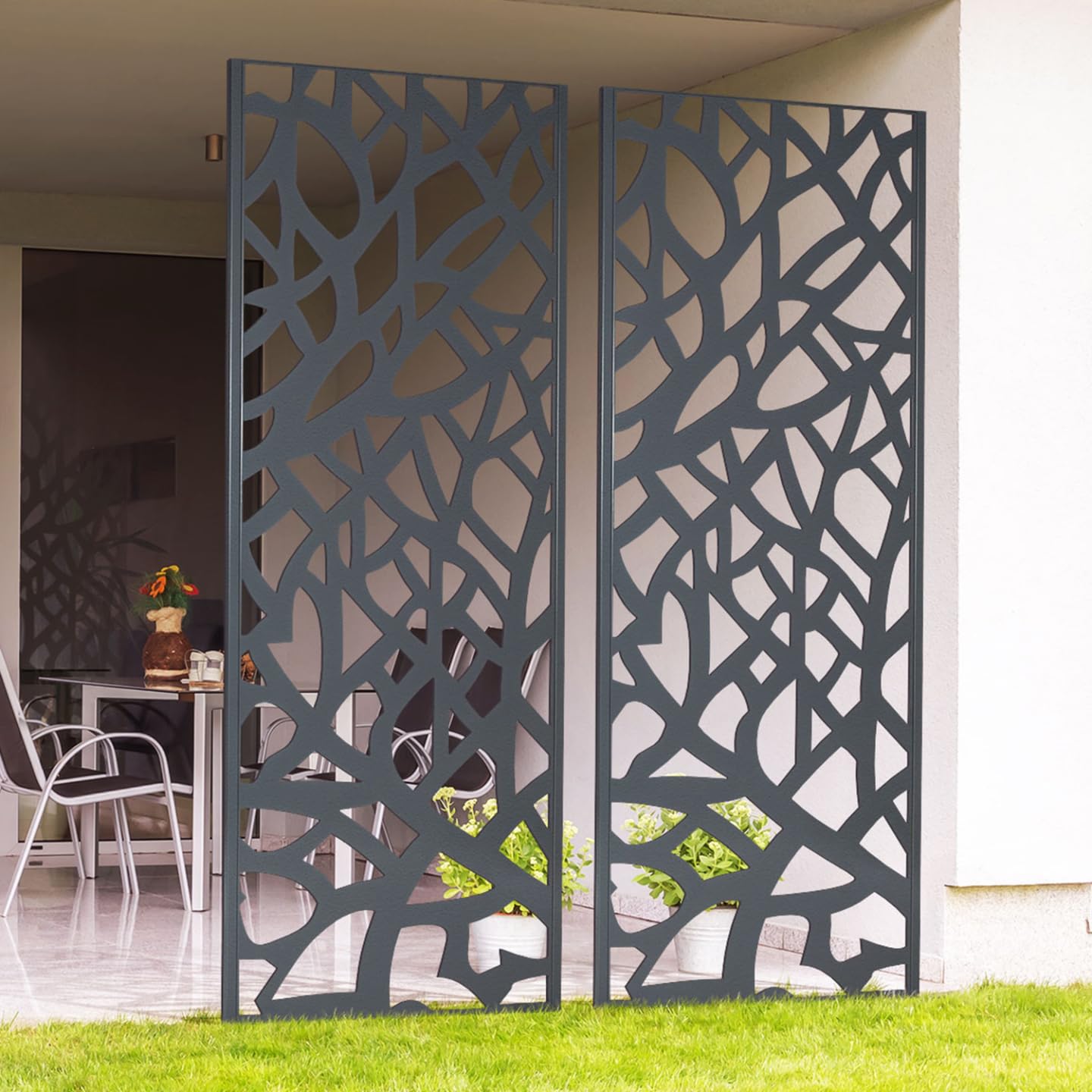 IDMarket - Universelles dekoratives Panel 150 x 50 cm USAK grau