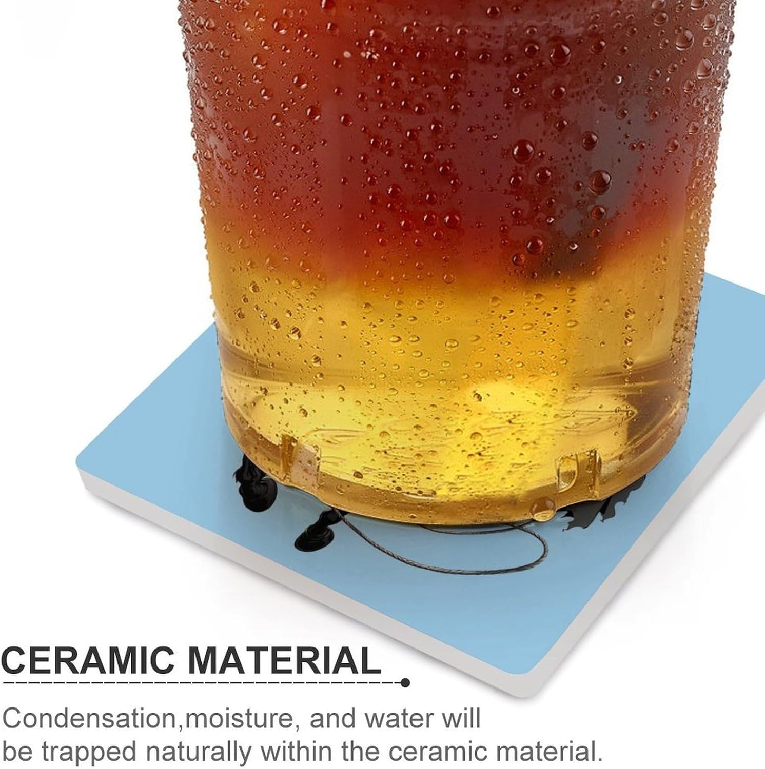 Rodeosreapers-Souls Ceramic Coasters Square Drinks Coaster Coffee Table Decor Table Coaster for Home Bar