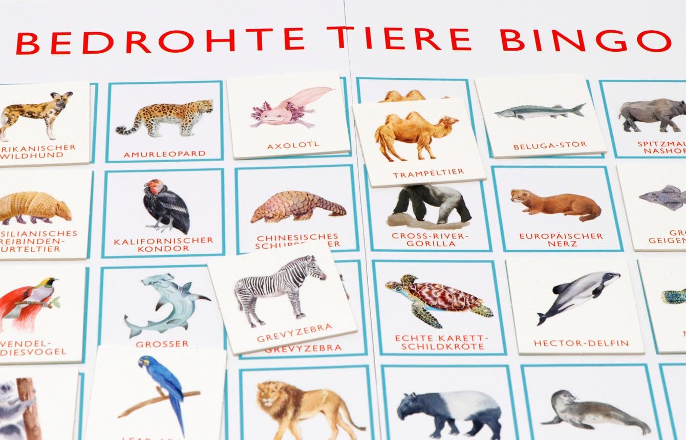 Bedrohte Tiere Bingo