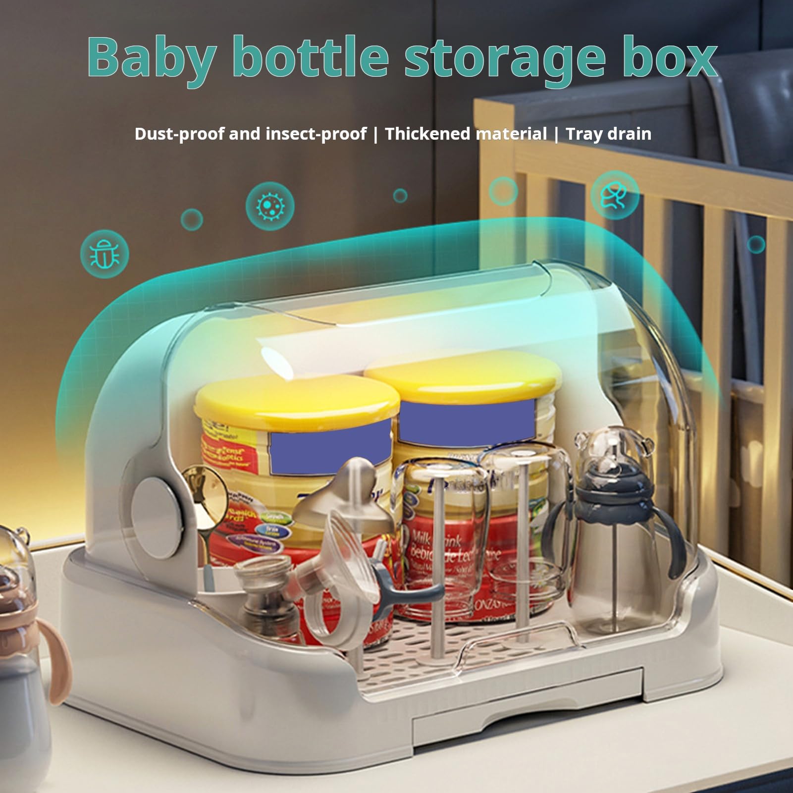 Bottle Drying Rack Portable Baby With Cover Portable Nursing