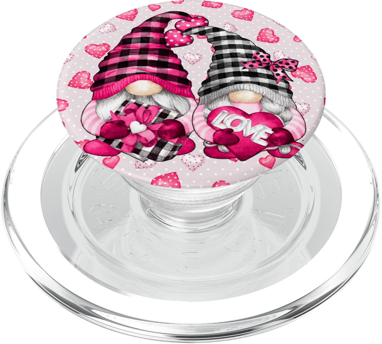 Valentines Gnomes With Cute Hearts Love Gnome For Her PopSockets PopGrip for MagSafe