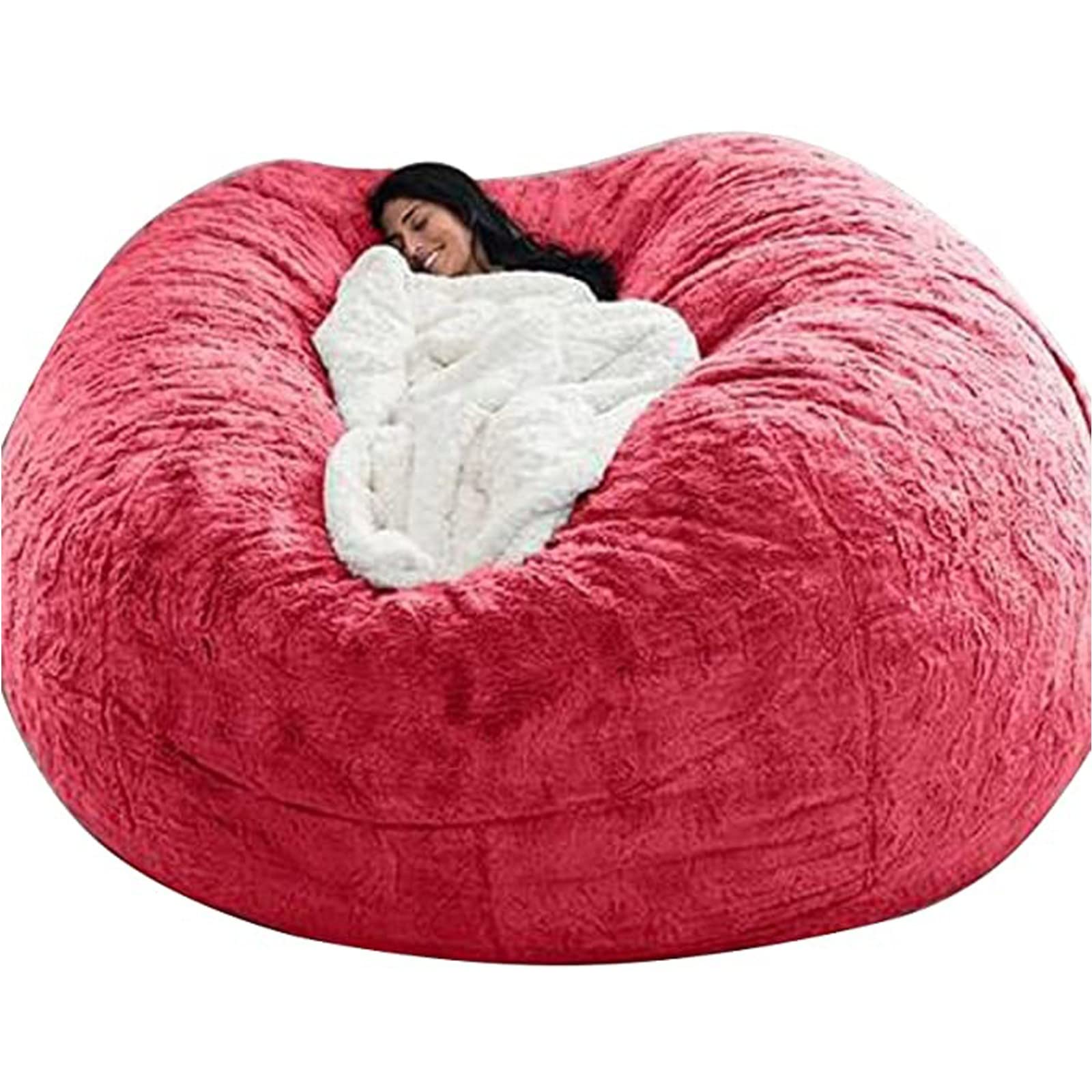 WSZGR 5ft/6ft/7ft Adult Bean Bag Chair Cover, Indoor Living Room Gaming Beanbag Lounger Internal Liner Ergonomic Design for Body Support(Color:13,Size:7ft) — image 1