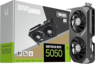 ZOTAC Gaming GeForce RTX 5050 Twin Edge OC DLSS 4 8GB GDDR6 128-bit 20 Gbps PCIE 5.0 Gaming Graphics Card, SFF-Ready Compa...