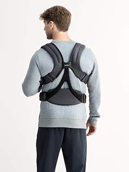 BabyBjorn Baby Carrier Free, Anthracite, 3D Mesh | Infant Carrier (7-26.5 lbs), Front Facing, Outward Facing, with Back Support, Ergonomic, Lumbar Support