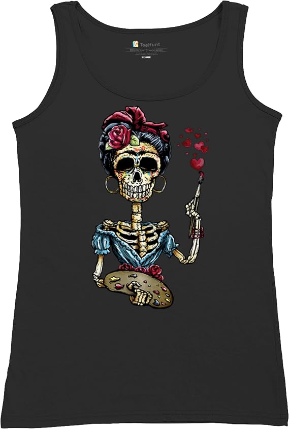 Frida Kahlo Sugar Skull Women's Tank Top Calavera Day of The Dead