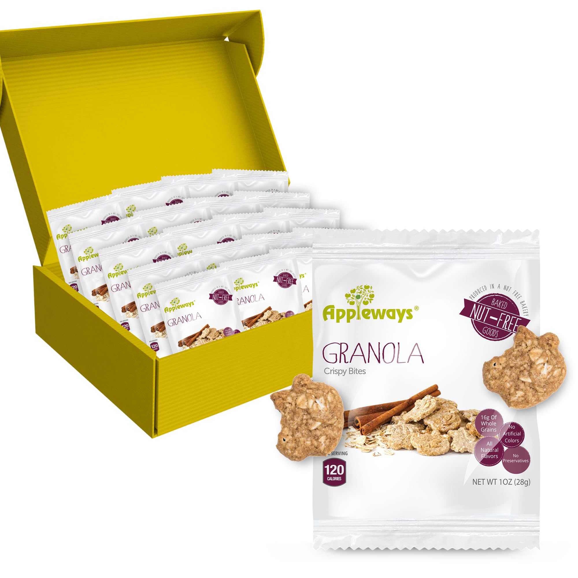 Appleways Granola / 1 Ounce (Pack of 20) / 20 Chocolate