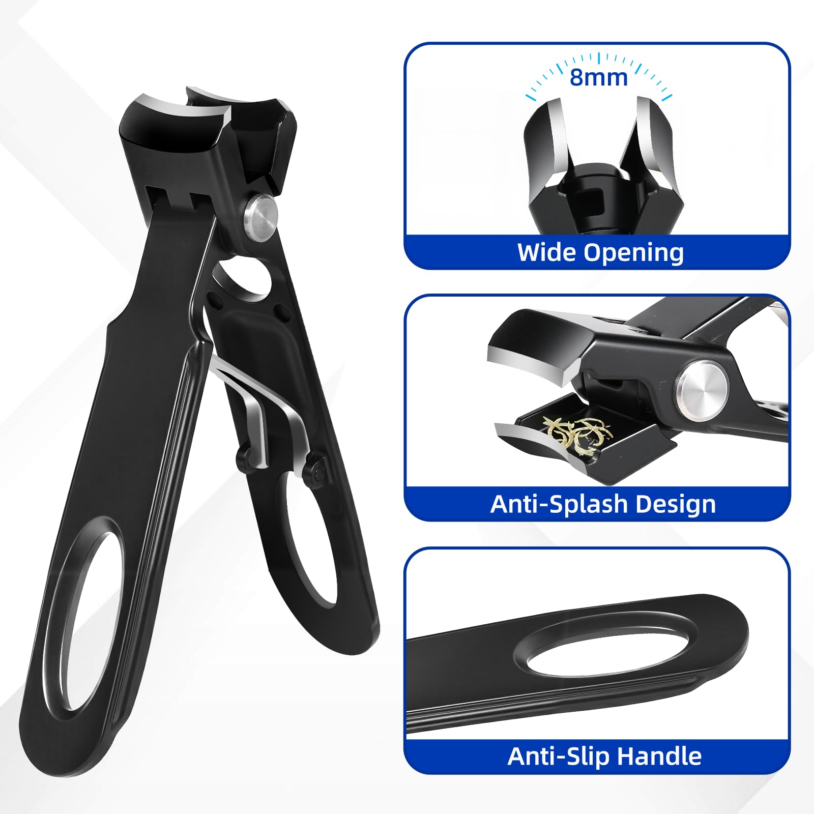 6PCS Nail Clipper Set with Stainless Steel Nail Care Tools