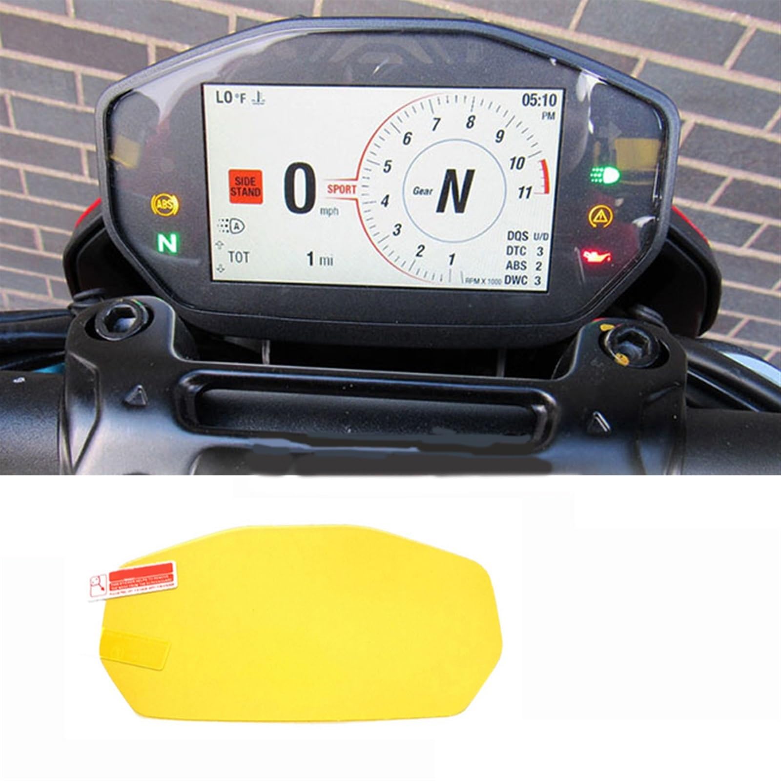 Motorrad-Tachometer-Kratz-TPU-Folie, Armaturenbrett-Bildschirm, Instrumentenfolie Für Ducati Supersport S 2017 Schutz (Color : 4pcs)