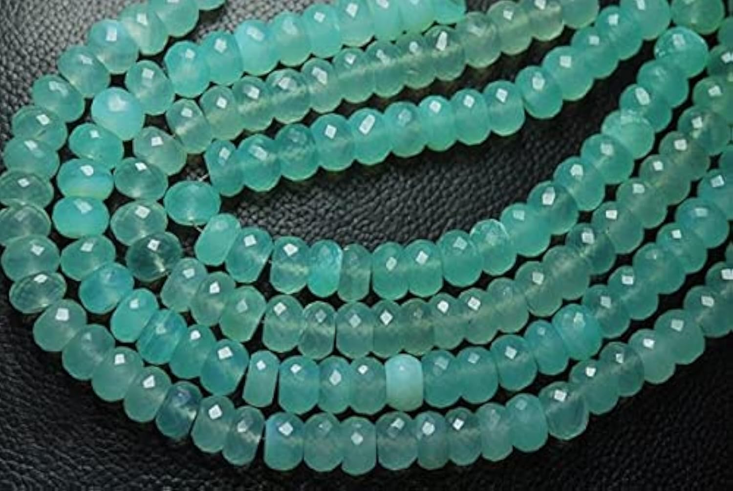 Aqua chalcedony rondelles 12mm pour bijoux bohèmes chic