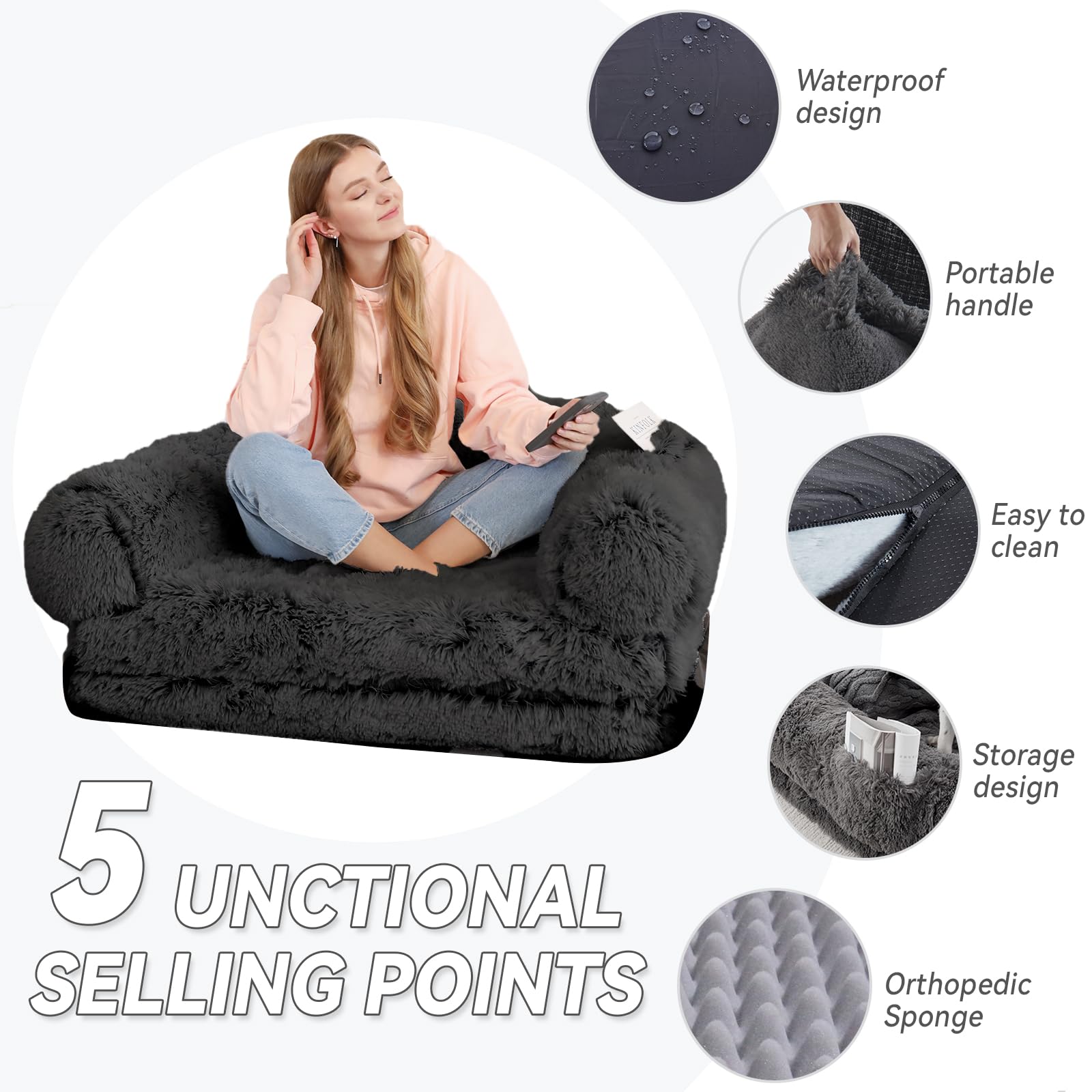 YAEM Human Dog Bed, 71x45x10 Dog Beds For Large Dogs