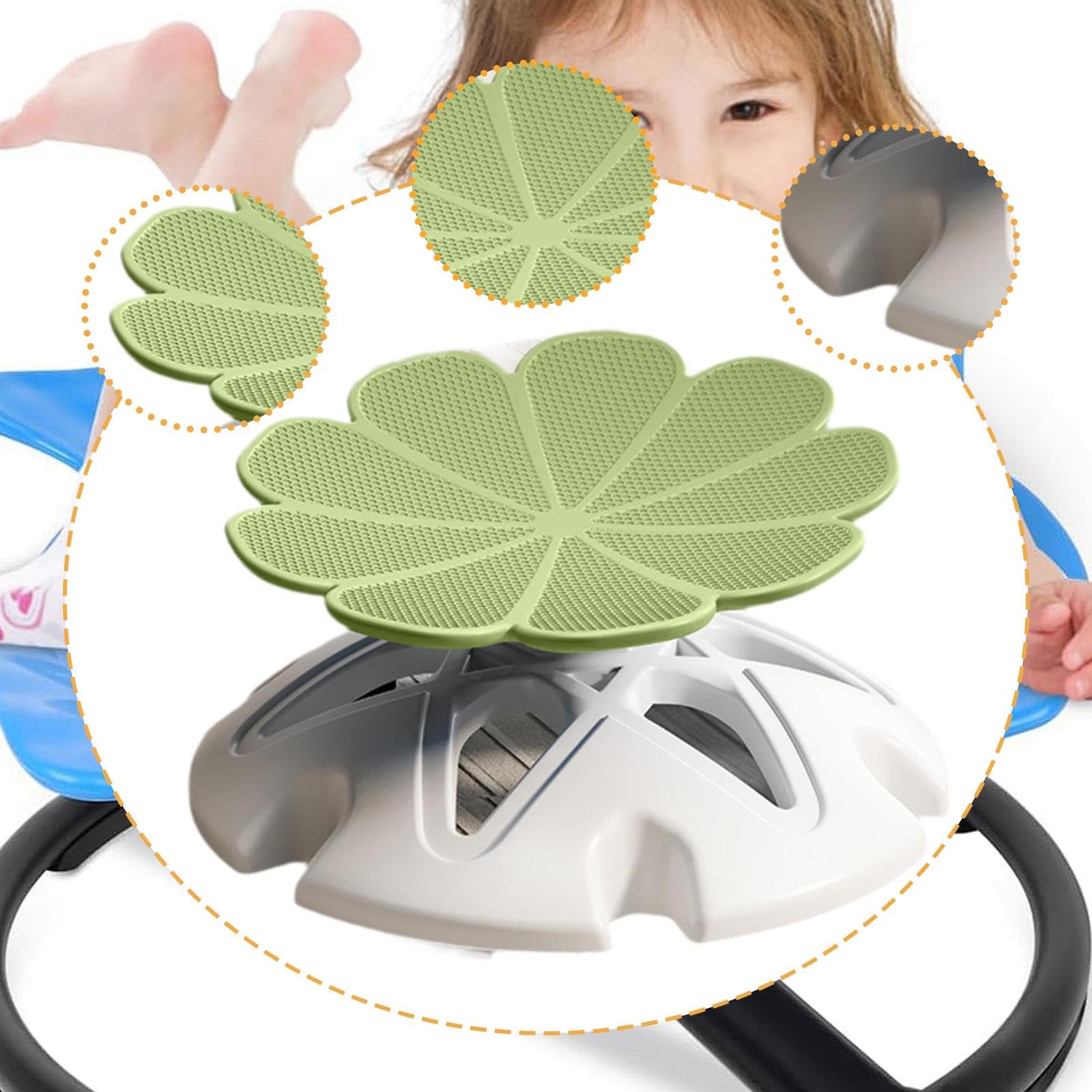 Drehstuhl für Kinder, Sensorischer Drehstuhl, Balance Spielzeug, Drehbarer Sitz, rutschfest für Kinder, GrÜn