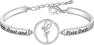 Faith Trust and Pixie Dust Charm Bracelet Keychain Faith Trust Inspirational Jewelry