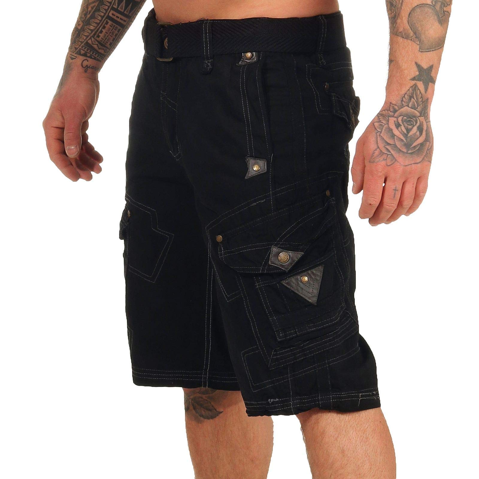 Geographical Norway Shorts, Kurze Cargo Hose Peanut, Bermuda Sommer Camouflage Men